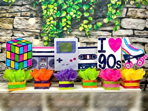 90 themed party|homemade 90s party decorations.